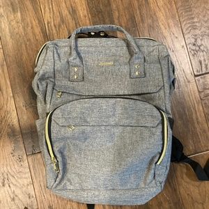 LOVEVOOK gray backpack with charger